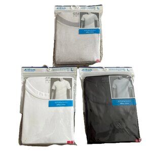 3 Pack Uniqlo Airism Anti Oder Quick Dry Gym Active Crew Neck T Shirt M Medium